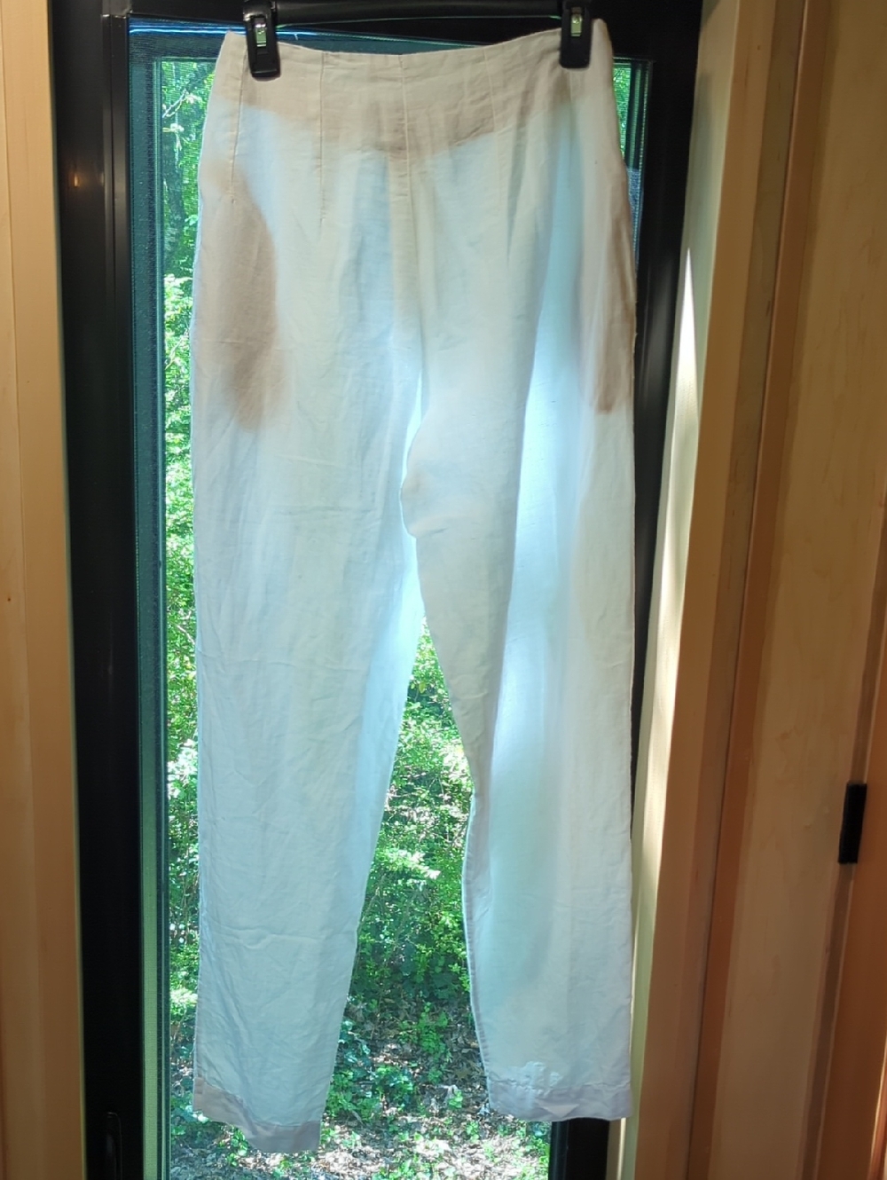 EUC Sz 6 Doen Ivory High-Waist Tapered Cotton/ Linen Pants - Picture 6 of 8